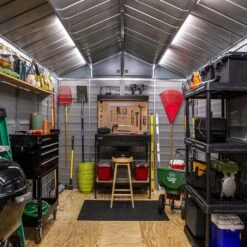 Arrow Select Steel Storage Shed, 10x8, Sage Green 17 Arrow Select Steel Storage Shed, 10x8, Sage Green -Shelterlogic 3 photoshoot arrowsheds 0822 3