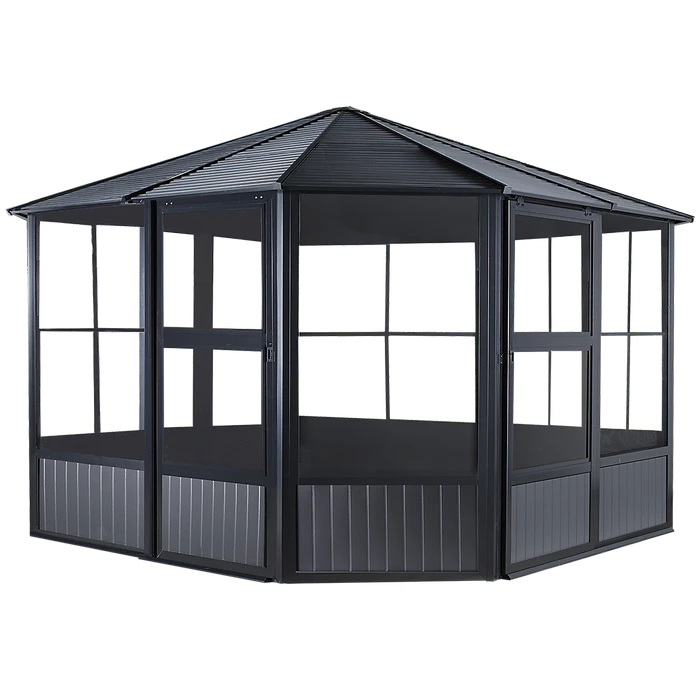 Charleston Solarium, 12 Ft. X 12 Ft. Dark Gray 3 Charleston Solarium, 12 Ft. X 12 Ft. Dark Gray
