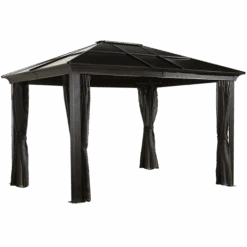ShelterLogic Sedona Hardtop Gazebo, 10 Ft. X 12 Ft. Dark Brown
