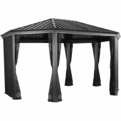 ShelterLogic Komodo Hardtop Gazebo, 12 Ft. X 15 Ft. Dark Gray