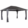Genova Hardtop Gazebo, 12 Ft. X 16 Ft. Dark Brown 1 Genova Hardtop Gazebo, 12 Ft. X 16 Ft. Dark Brown -Shelterlogic 500 8160185 6