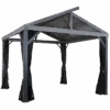 South Beach II Hardtop Gazebo, 12 Ft. X 12 Ft. Light Gray 2 South Beach II Hardtop Gazebo, 12 Ft. X 12 Ft. Light Gray -Shelterlogic 500 8162783