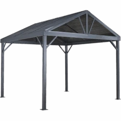 Sanibel I Hardtop Gazebo, 8 Ft. X 8 Ft. Light Gray