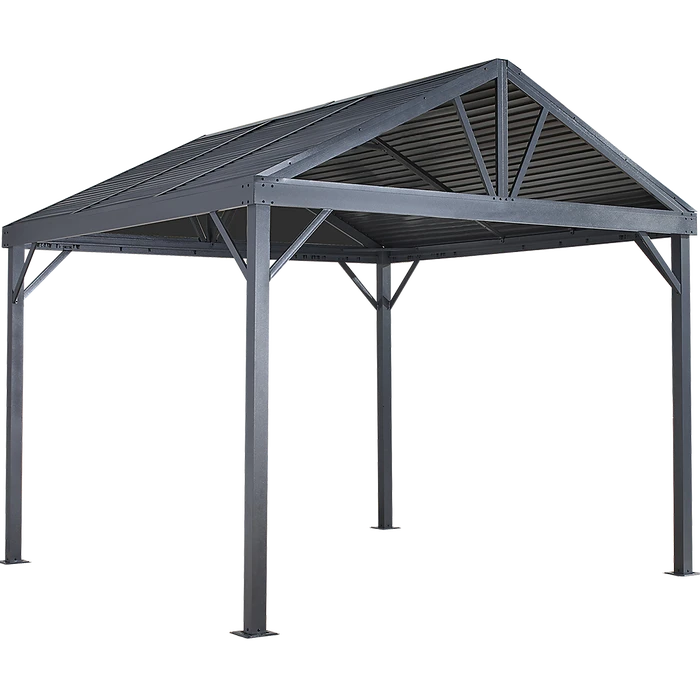Sanibel I Hardtop Gazebo, 8 Ft. X 8 Ft. Light Gray 3 Sanibel I Hardtop Gazebo, 8 Ft. X 8 Ft. Light Gray