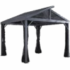 Sanibel II Hardtop Gazebo, 10 Ft. X 10 Ft. Light Gray 2 Sanibel II Hardtop Gazebo, 10 Ft. X 10 Ft. Light Gray -Shelterlogic 500 8162851