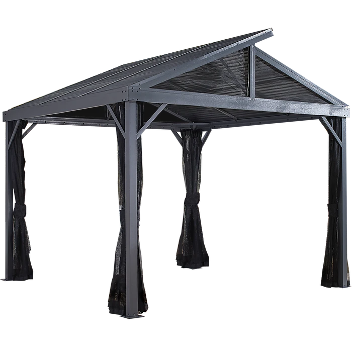 Sanibel II Hardtop Gazebo, 10 Ft. X 10 Ft. Light Gray 3 Sanibel II Hardtop Gazebo, 10 Ft. X 10 Ft. Light Gray