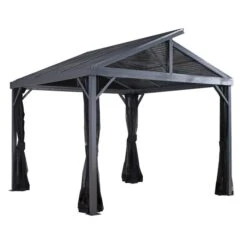Sanibel II Hardtop Gazebo, 8 Ft. X 8 Ft. Light Gray