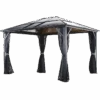 Meridien Hardtop Gazebo, 10 Ft. X 12 Ft. Dark Gray 2 Meridien Hardtop Gazebo, 10 Ft. X 12 Ft. Dark Gray -Shelterlogic 500 8162936