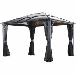 Meridien Hardtop Gazebo, 10 Ft. X 12 Ft. Dark Gray