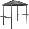 BBQ Ventura Hardtop Grill Gazebo, 5 Ft. X 8 Ft. Light Gray 2 BBQ Ventura Hardtop Grill Gazebo, 5 Ft. X 8 Ft. Light Gray -Shelterlogic 500 8162967 bbq ventura silo image 01