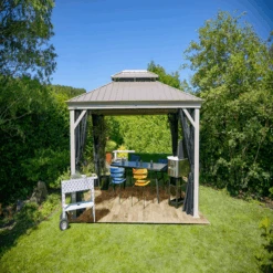 Sojag Monaco Champagne 12 Ft. X 12 Ft. Gazebo -Shelterlogic 500 8164060 messina ii image 01 1