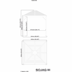 Sanibel Hardtop Gazebo, 8 Ft. X 8 Ft. Light Gray 9 Sanibel Hardtop Gazebo, 8 Ft. X 8 Ft. Light Gray -Shelterlogic 500 9162806 3
