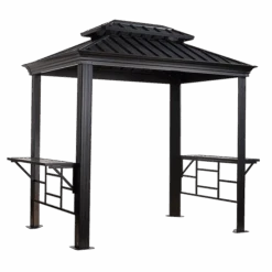 BBQ Messina Hardtop Grill Gazebo, 6 Ft. X 8 Ft. Charcoal