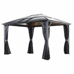 Meridien Hardtop Gazebo, 10 Ft. X 10 Ft. Dark Gray