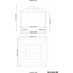 Meridien Hardtop Gazebo, 10 Ft. X 10 Ft. Dark Gray 7 Meridien Hardtop Gazebo, 10 Ft. X 10 Ft. Dark Gray -Shelterlogic 500 9162929 2
