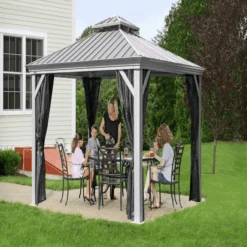 Sojag Monaco Champagne 10 Ft. X 10 Ft. Gazebo 13 Sojag Monaco Champagne 10 Ft. X 10 Ft. Gazebo -Shelterlogic 500 9164053 monaco 10x10 image 01