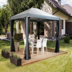 Monteserra 10 X 12 Ft. Gazebo, Dark Grey 16 Monteserra 10 X 12 Ft. Gazebo, Dark Grey -Shelterlogic 500 9166842 monteserra 10x12 image 01