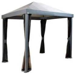 Monteserra 10 X 12 Ft. Gazebo, Dark Grey 14 Monteserra 10 X 12 Ft. Gazebo, Dark Grey -Shelterlogic 500 9166842 monteserra 10x12 silo image 04