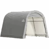 ShelterLogic Shed-in-a-Box 10 X 10 X 8 Ft Roundtop Gray 1 ShelterLogic Shed-in-a-Box 10 X 10 X 8 Ft Roundtop Gray -Shelterlogic 70435