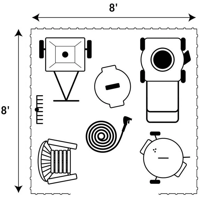 Arrow Select Steel Storage Shed, 8x8, Flute Grey 16 Arrow Select Steel Storage Shed, 8x8, Flute Grey - Image 14
