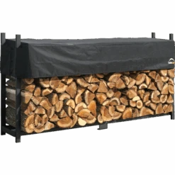 ShelterLogic Ultra Duty Firewood Rack With Cover, 8 Ft.