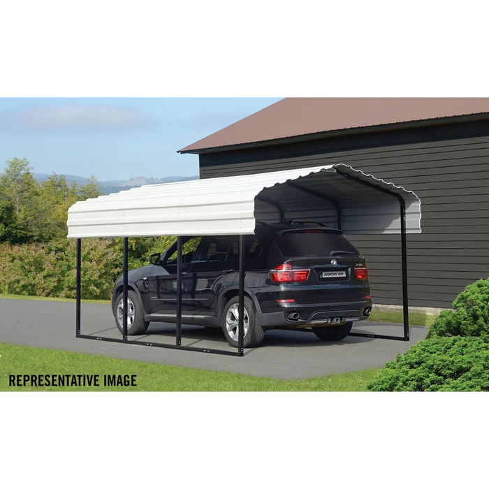 Arrow Carport, 10 Ft. X 100 Ft. X 7 Ft. Eggshell 11 Arrow Carport, 10 Ft. X 100 Ft. X 7 Ft. Eggshell - Image 9