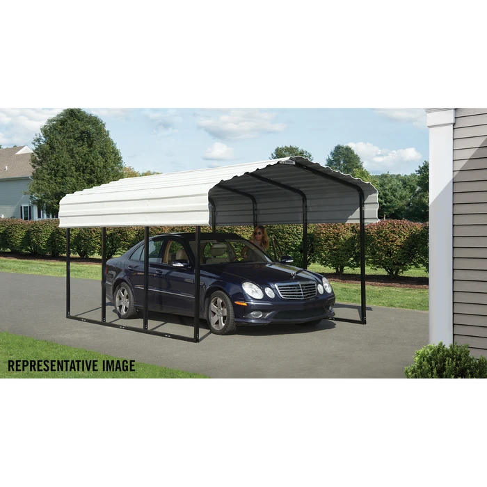 Arrow Carport, 10 Ft. X 100 Ft. X 7 Ft. Eggshell 12 Arrow Carport, 10 Ft. X 100 Ft. X 7 Ft. Eggshell - Image 10