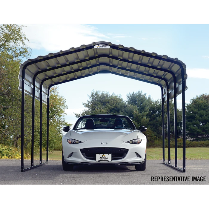 Arrow Carport, 10 Ft. X 33 Ft. X 7 Ft. Eggshell 13 Arrow Carport, 10 Ft. X 33 Ft. X 7 Ft. Eggshell - Image 11