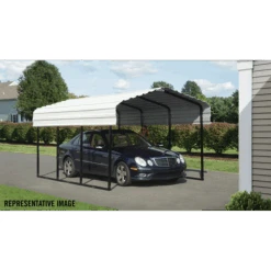 Arrow Carport, 10 Ft. X 60 Ft. X 7 Ft. Eggshell 23 Arrow Carport, 10 Ft. X 60 Ft. X 7 Ft. Eggshell -Shelterlogic CPH106007 3