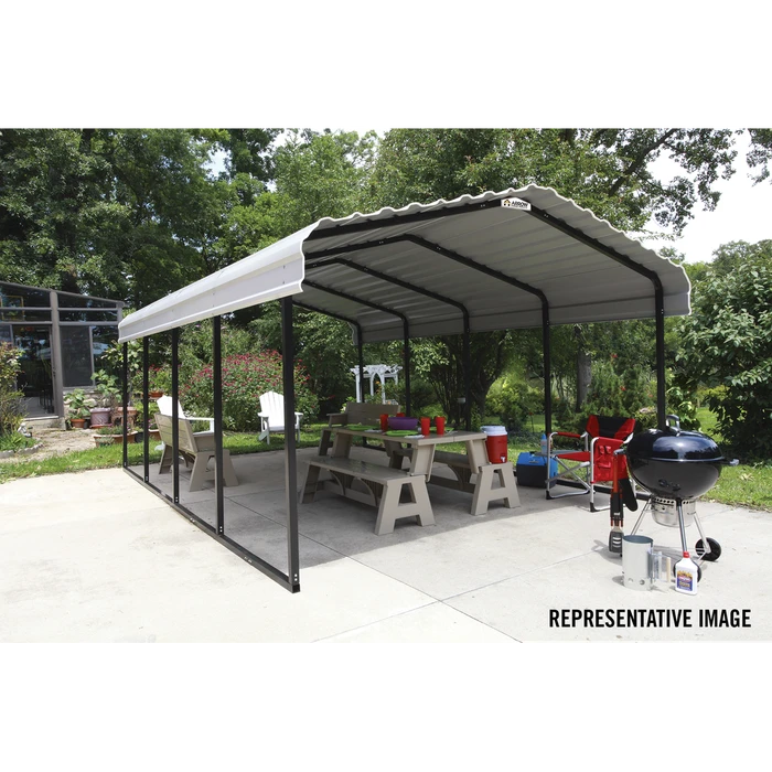 Arrow Carport, 12 Ft. X 100 Ft. X 7 Ft. Eggshell 15 Arrow Carport, 12 Ft. X 100 Ft. X 7 Ft. Eggshell - Image 13