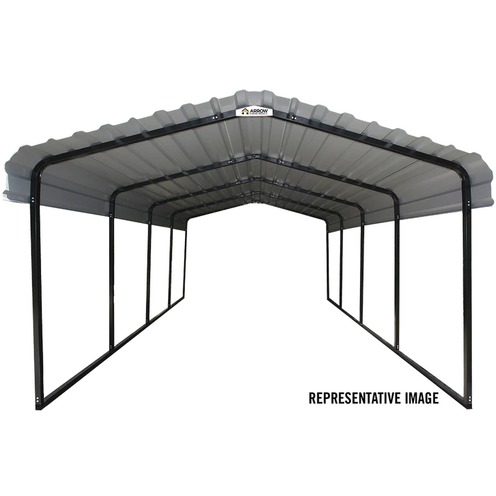 Arrow Carport, 12 Ft. X 56 Ft. X 7 Ft. Eggshell 4 Arrow Carport, 12 Ft. X 56 Ft. X 7 Ft. Eggshell - Image 2