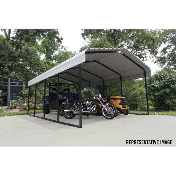Arrow Carport, 12 Ft. X 74 Ft. X 7 Ft. Eggshell 12 Arrow Carport, 12 Ft. X 74 Ft. X 7 Ft. Eggshell - Image 10