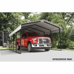 Arrow Carport, 12 Ft. X 78 Ft. X 7 Ft. Eggshell 29 Arrow Carport, 12 Ft. X 78 Ft. X 7 Ft. Eggshell -Shelterlogic CPH127807 2