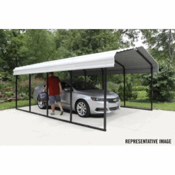 Arrow Carport, 12 Ft. X 78 Ft. X 7 Ft. Eggshell 24 Arrow Carport, 12 Ft. X 78 Ft. X 7 Ft. Eggshell -Shelterlogic CPH127807 7