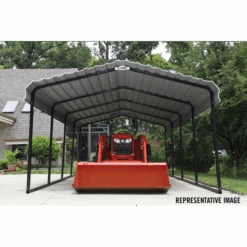 Arrow Carport, 12 Ft. X 96 Ft. X 7 Ft. Eggshell 29 Arrow Carport, 12 Ft. X 96 Ft. X 7 Ft. Eggshell -Shelterlogic CPH129607 4