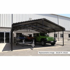 Arrow Carport, 20 Ft. X 65 Ft. X 7 Ft. Eggshell 19 Arrow Carport, 20 Ft. X 65 Ft. X 7 Ft. Eggshell -Shelterlogic CPH206507 3