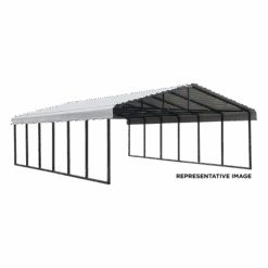 Shelterlogic 4 Arrow Carport, 20 Ft. X 74 Ft. X 7 Ft. Eggshell