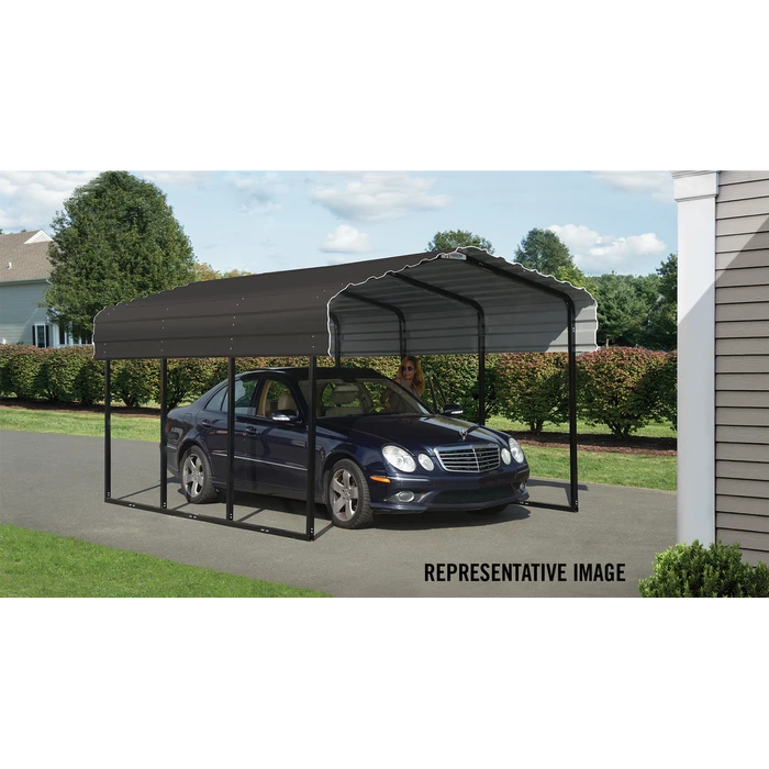 Arrow Carport, 10 Ft. X 56 Ft. X 7 Ft. Charcoal 10 Arrow Carport, 10 Ft. X 56 Ft. X 7 Ft. Charcoal - Image 8