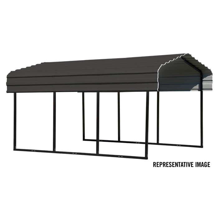 Arrow Carport, 10 Ft. X 69 Ft. X 7 Ft. Charcoal 3 Arrow Carport, 10 Ft. X 69 Ft. X 7 Ft. Charcoal