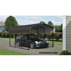 Arrow Carport, 10 Ft. X 69 Ft. X 7 Ft. Charcoal 18 Arrow Carport, 10 Ft. X 69 Ft. X 7 Ft. Charcoal -Shelterlogic CPHC106907 1