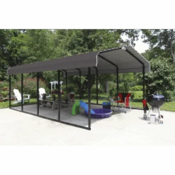 Arrow Carport, 12 Ft. X 20 Ft. X 7 Ft. Charcoal 22 Arrow Carport, 12 Ft. X 20 Ft. X 7 Ft. Charcoal -Shelterlogic CPHC122007 3