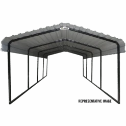 Arrow Carport, 12 Ft. X 33 Ft. X 7 Ft. Charcoal 14 Arrow Carport, 12 Ft. X 33 Ft. X 7 Ft. Charcoal -Shelterlogic CPHC123307 1
