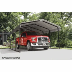 Arrow Carport, 12 Ft. X 82 Ft. X 7 Ft. Charcoal 21 Arrow Carport, 12 Ft. X 82 Ft. X 7 Ft. Charcoal -Shelterlogic CPHC128207 2