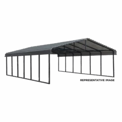Shelterlogic 16 Arrow Carport, 20 Ft. X 51 Ft. X 7 Ft. Charcoal