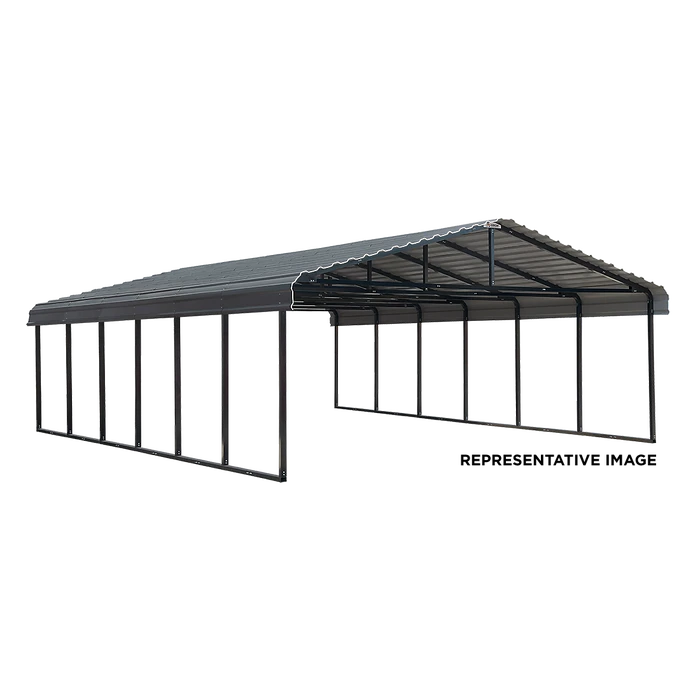 Arrow Carport, 20 Ft. X 51 Ft. X 7 Ft. Charcoal 3 Arrow Carport, 20 Ft. X 51 Ft. X 7 Ft. Charcoal