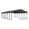 Arrow Carport, 20 Ft. X 74 Ft. X 7 Ft. Charcoal 2 Arrow Carport, 20 Ft. X 74 Ft. X 7 Ft. Charcoal -Shelterlogic CPHC207407