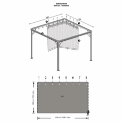 Curtains For Dakota Gazebo (Gazebo Not Included) -Shelterlogic CURTAINSDAKOTA 4