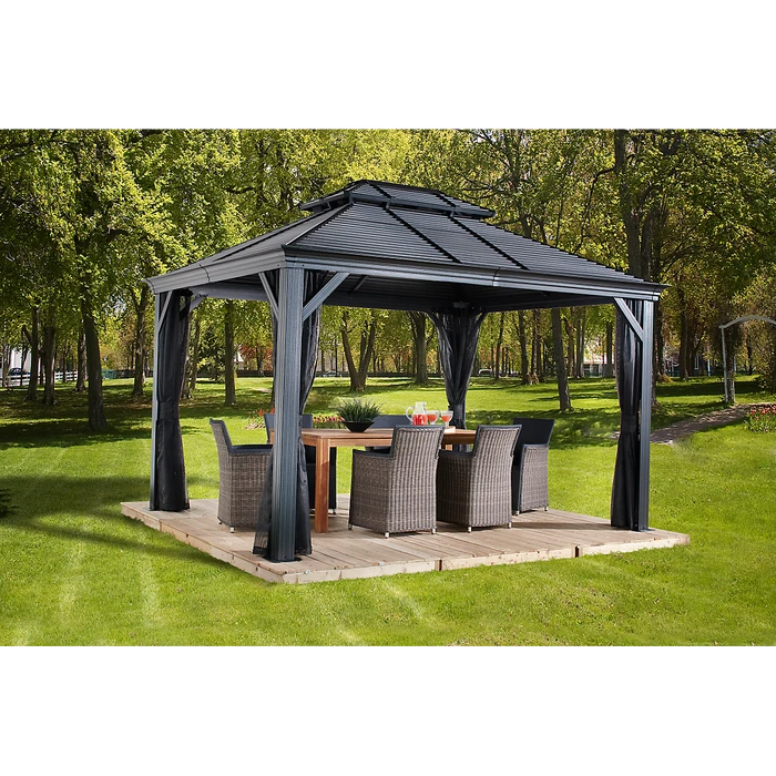 Mykonos II Double Roof Hardtop Gazebo 6 Mykonos II Double Roof Hardtop Gazebo - Image 4