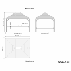 Mykonos II Double Roof Hardtop Gazebo 15 Mykonos II Double Roof Hardtop Gazebo -Shelterlogic MYKONOSII 6