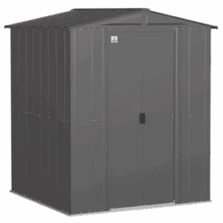 Arrow Classic Steel Storage Shed, 6X6, Charcoal